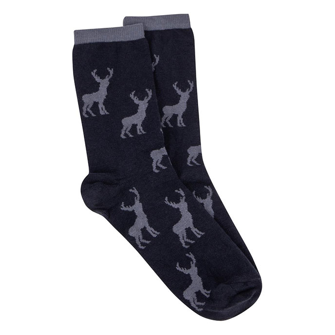 totes Mens Novelty Ankle Socks Stag Extra Image 2